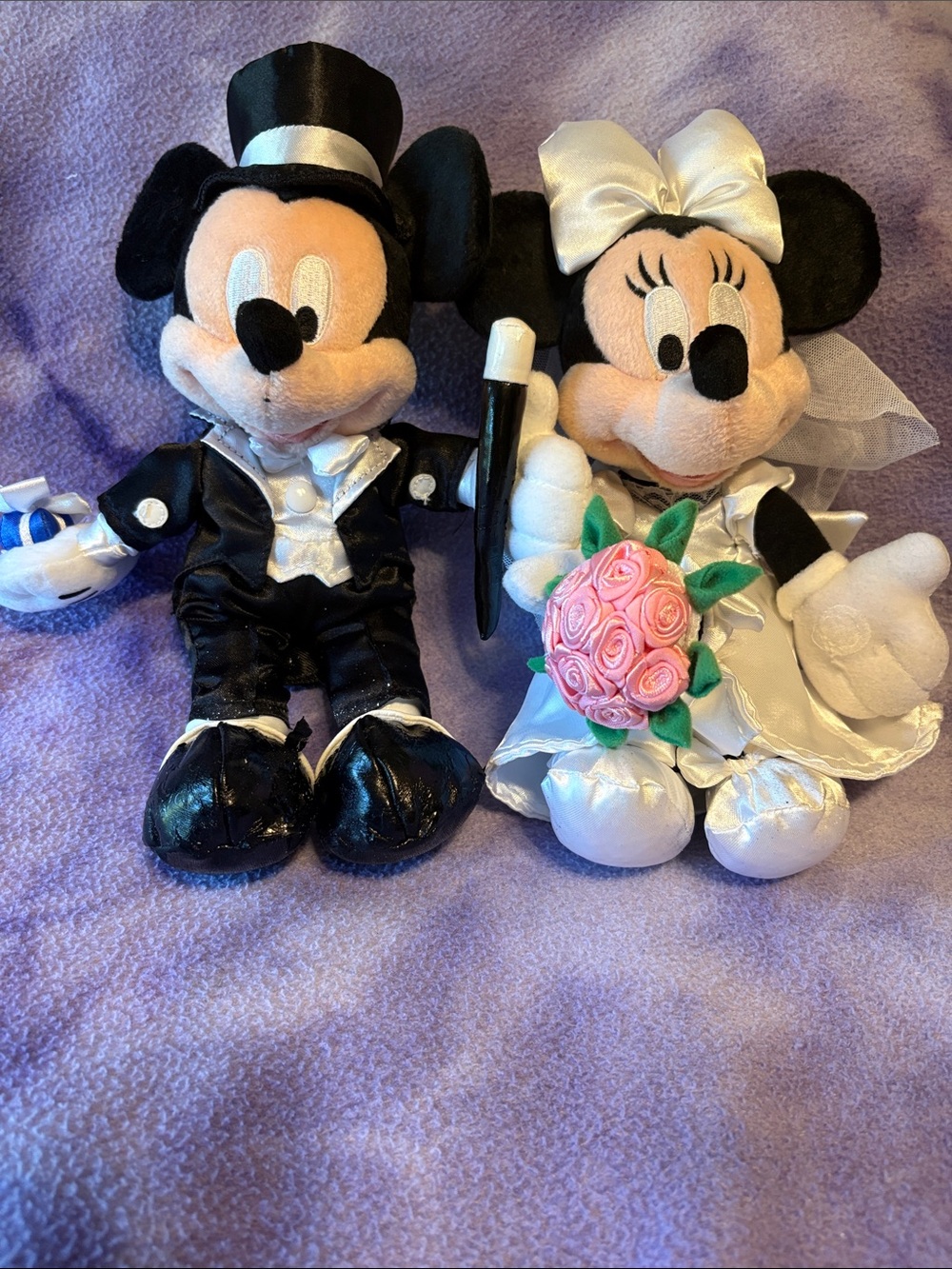 Disney Minnie & Mickey Plush Bride and Groom - with tags